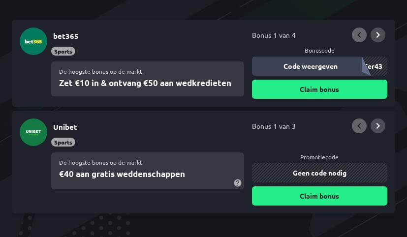 Beste bookmaker welkomstbonussen in Maart 2025