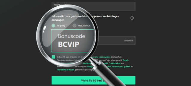 registratieformulier bet365 bonus code